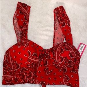 Paisley Bandana Crop Top